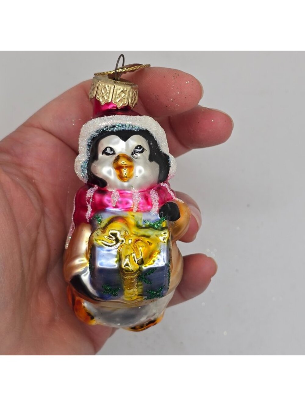Christmas Ornament Glass  Penguin Thomas Pacconi Museum Series 2003 Holiday VTG
